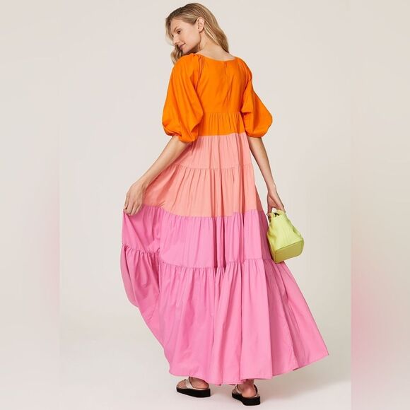 Staud x Revolve Meadow Maxi Tiered Dress, NWT, Size M - Picture 9 of 16